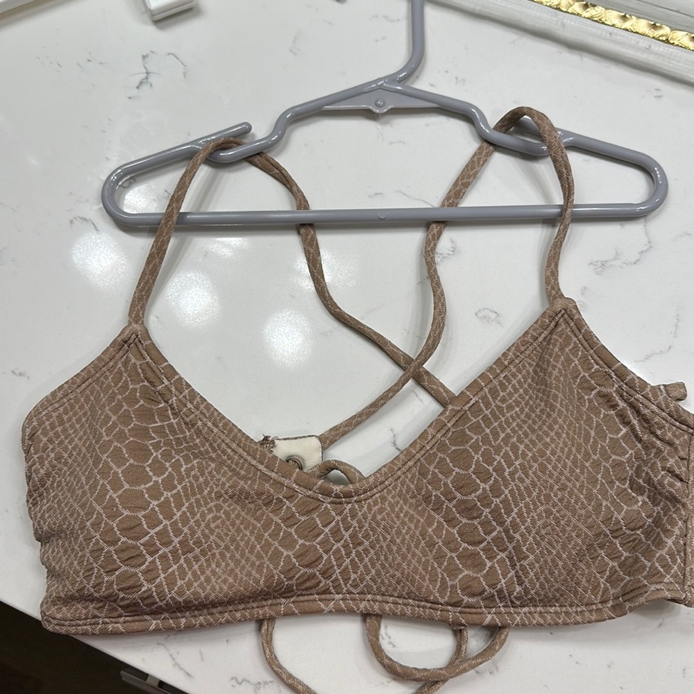 Hula Honey Brown Snake Skin Bikini Sz S